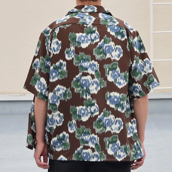 画像5: 「丹後」 ライトアムンゼン(梨地) ジャパニーズ カスリライクプリント オープンカラー ハーフスリーブシャツ【MADE IN JAPAN】『日本製』/ Upscape Audience