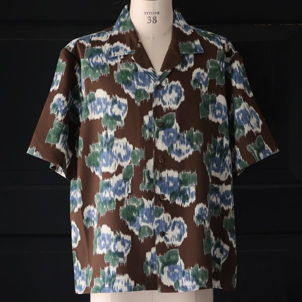 画像6: 「丹後」 ライトアムンゼン(梨地) ジャパニーズ カスリライクプリント オープンカラー ハーフスリーブシャツ【MADE IN JAPAN】『日本製』/ Upscape Audience