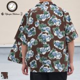 「丹後」 ライトアムンゼン(梨地) ジャパニーズ カスリライクプリント オープンカラー ハーフスリーブシャツ【MADE IN JAPAN】『日本製』/ Upscape Audience