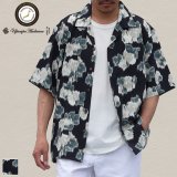 「丹後」 ライトアムンゼン(梨地) ジャパニーズ カスリライクプリント オープンカラー ハーフスリーブシャツ【MADE IN JAPAN】『日本製』/ Upscape Audience