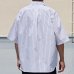 画像7: 吸水速乾・接触冷感・UVカット「多機能TECH 」 コットンライク ストライプ ボタンダウン ボクシーAライン ハーフスリーブシャツ【MADE IN JAPAN】『日本製』/ Upscape Audience