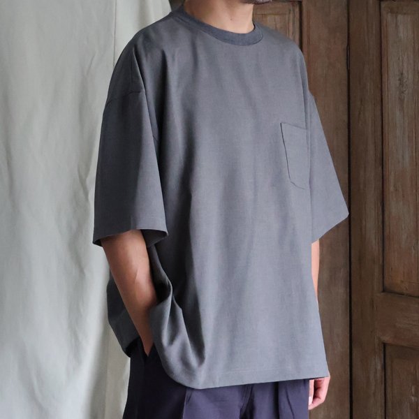 画像4: Naturemier TM (ナチュレミア) TECH リネンライク トロワッシャー ドローコードバルーン クルーネック ハーフスリーブシャツ【MADE IN JAPAN】『日本製』/ Upscape Audience