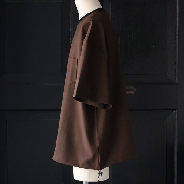 画像3: Naturemier TM (ナチュレミア) TECH リネンライク トロワッシャー ドローコードバルーン クルーネック ハーフスリーブシャツ【MADE IN JAPAN】『日本製』/ Upscape Audience