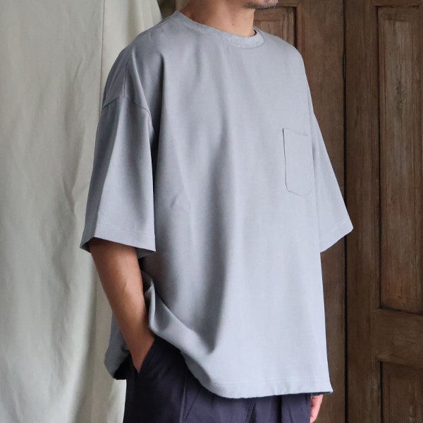 画像6: Naturemier TM (ナチュレミア) TECH リネンライク トロワッシャー ドローコードバルーン クルーネック ハーフスリーブシャツ【MADE IN JAPAN】『日本製』/ Upscape Audience