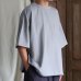 画像6: Naturemier TM (ナチュレミア) TECH リネンライク トロワッシャー ドローコードバルーン クルーネック ハーフスリーブシャツ【MADE IN JAPAN】『日本製』/ Upscape Audience (6)