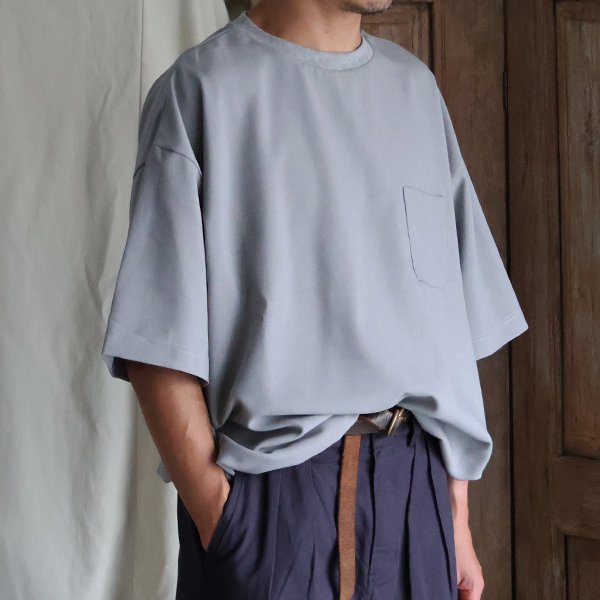 画像8: Naturemier TM (ナチュレミア) TECH リネンライク トロワッシャー ドローコードバルーン クルーネック ハーフスリーブシャツ【MADE IN JAPAN】『日本製』/ Upscape Audience