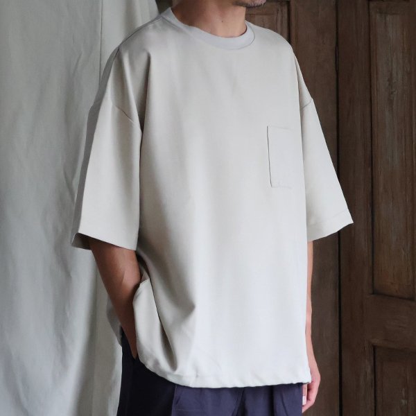 画像9: Naturemier TM (ナチュレミア) TECH リネンライク トロワッシャー ドローコードバルーン クルーネック ハーフスリーブシャツ【MADE IN JAPAN】『日本製』/ Upscape Audience