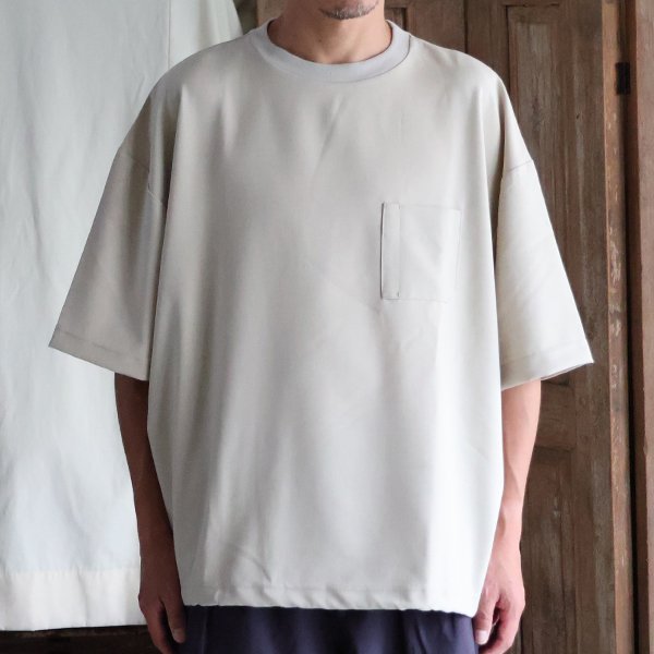 画像10: Naturemier TM (ナチュレミア) TECH リネンライク トロワッシャー ドローコードバルーン クルーネック ハーフスリーブシャツ【MADE IN JAPAN】『日本製』/ Upscape Audience