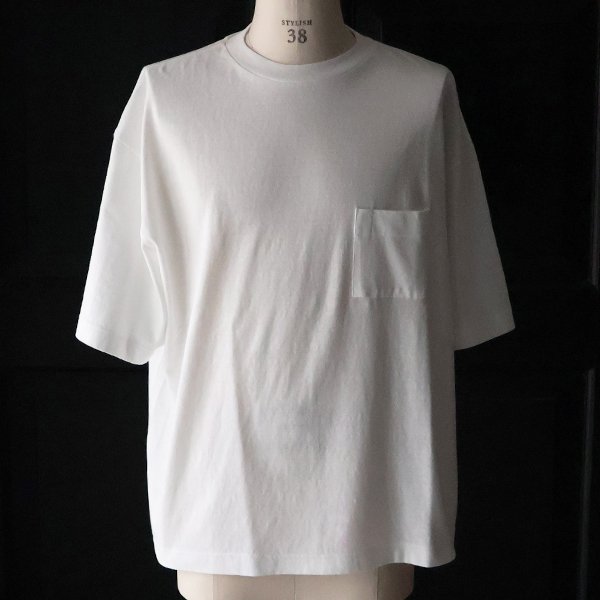 画像2: 「和歌山」ラフィー天竺 （5.5オンス）クルーネック ハーフスリーブ 胸ポケット付き ボクシーTシャツ【MADE IN JAPAN】『日本製』/ Upscape Audience