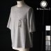 画像1: 「和歌山」ラフィー天竺 （5.5オンス）クルーネック ハーフスリーブ 胸ポケット付き ボクシーTシャツ【MADE IN JAPAN】『日本製』/ Upscape Audience (1)