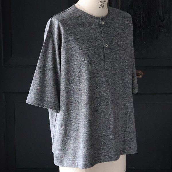 画像17: 「和歌山」ラフィー天竺 （5.5オンス）ハーフスリーブ スリーピングヘンリー Tシャツ【MADE IN JAPAN】『日本製』/ Upscape Audience