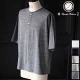 「和歌山」ラフィー天竺 （5.5オンス）ハーフスリーブ スリーピングヘンリー Tシャツ【MADE IN JAPAN】『日本製』/ Upscape Audience
