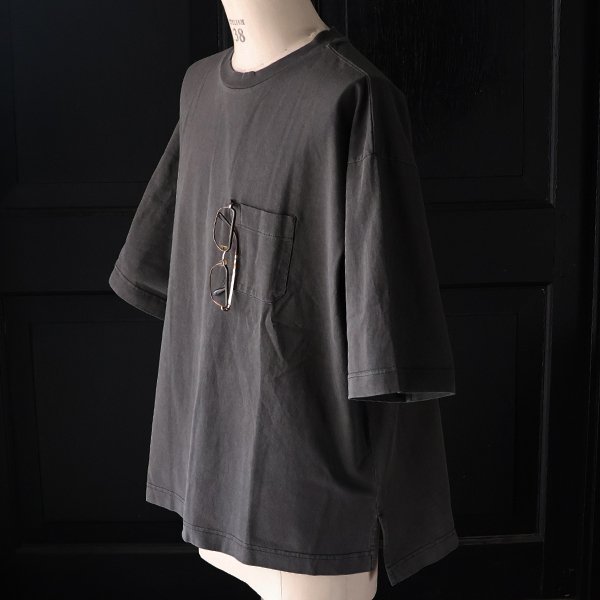 画像28: ピグメント 米綿（USAコットン）16/-天竺（8.45オンス）グラスポケ付き クルーネック ハーフスリーブ ボクシー Tシャツ / Audience