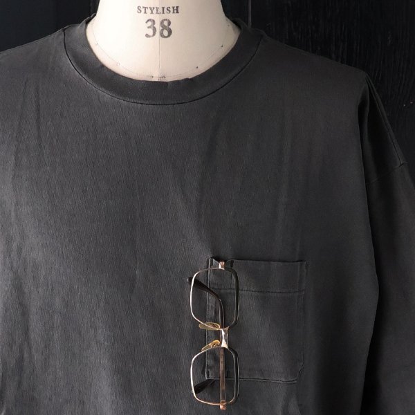 画像24: ピグメント 米綿（USAコットン）16/-天竺（8.45オンス）グラスポケ付き クルーネック ハーフスリーブ ボクシー Tシャツ / Audience