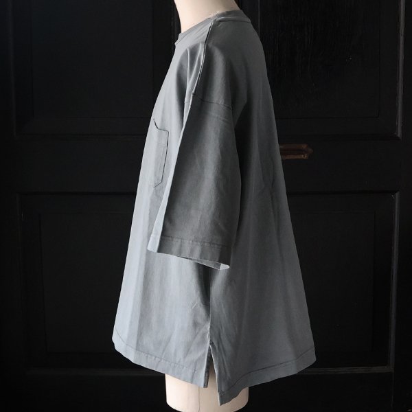 画像12: ピグメント 米綿（USAコットン）16/-天竺（8.45オンス）グラスポケ付き クルーネック ハーフスリーブ ボクシー Tシャツ / Audience