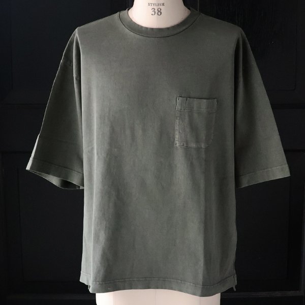 画像15: ピグメント 米綿（USAコットン）16/-天竺（8.45オンス）グラスポケ付き クルーネック ハーフスリーブ ボクシー Tシャツ / Audience