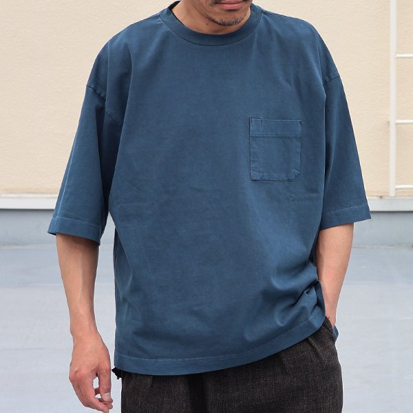 画像3: ピグメント 米綿（USAコットン）16/-天竺（8.45オンス）グラスポケ付き クルーネック ハーフスリーブ ボクシー Tシャツ / Audience