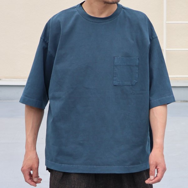 画像4: ピグメント 米綿（USAコットン）16/-天竺（8.45オンス）グラスポケ付き クルーネック ハーフスリーブ ボクシー Tシャツ / Audience