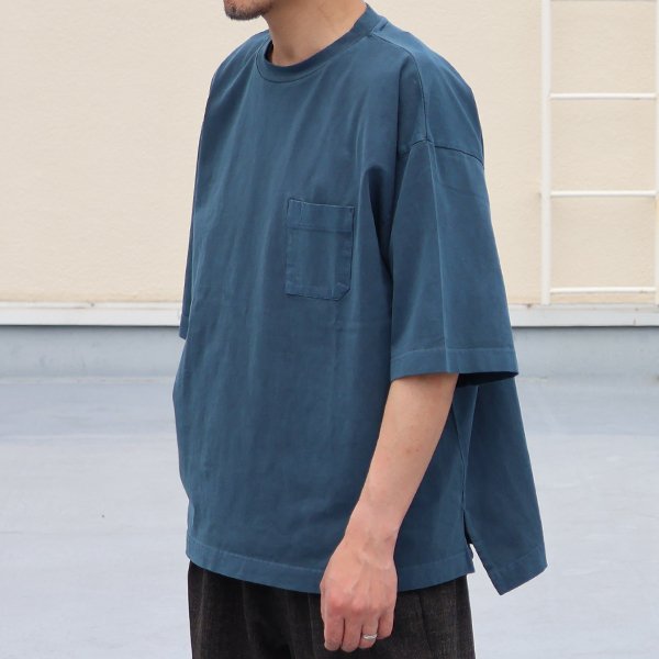 画像6: ピグメント 米綿（USAコットン）16/-天竺（8.45オンス）グラスポケ付き クルーネック ハーフスリーブ ボクシー Tシャツ / Audience