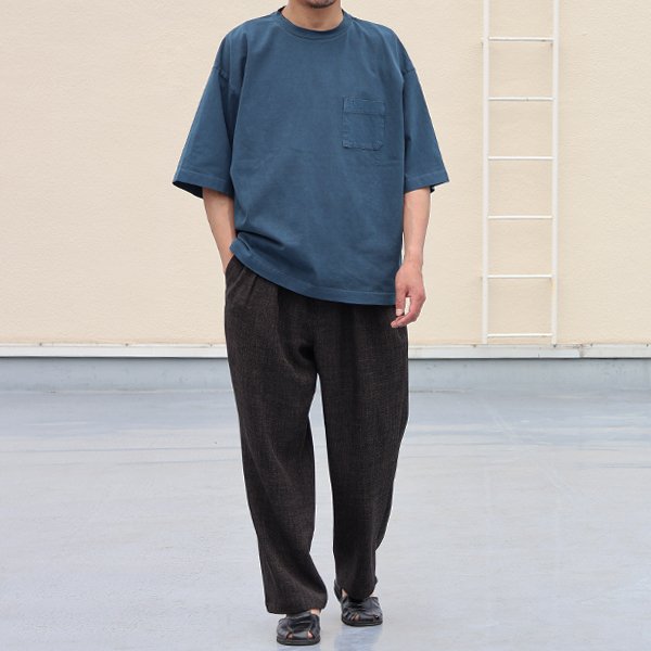 画像7: ピグメント 米綿（USAコットン）16/-天竺（8.45オンス）グラスポケ付き クルーネック ハーフスリーブ ボクシー Tシャツ / Audience