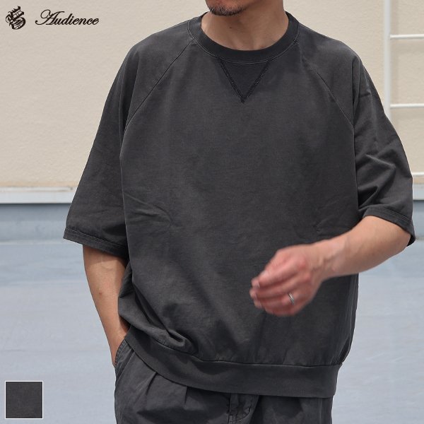 画像1: ピグメント 米綿 (USAコットン) 16/-天竺 ( 8.45オンス) ガゼットクルーネック ラグラン ハーフスリーブ バルーン Tシャツ / Audience