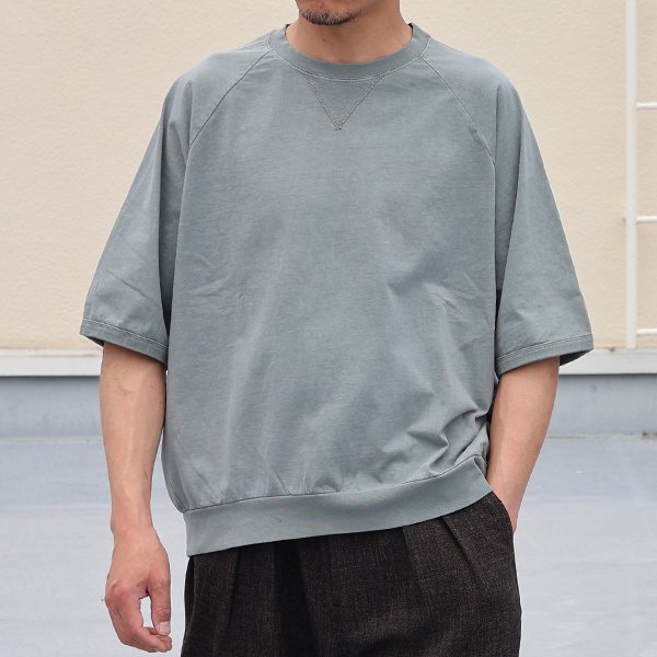 画像4: ピグメント 米綿 (USAコットン) 16/-天竺 ( 8.45オンス) ガゼットクルーネック ラグラン ハーフスリーブ バルーン Tシャツ / Audience