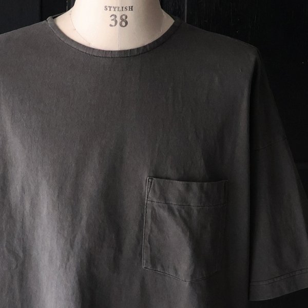 画像23: ピグメント 米綿（USAコットン）16/-天竺（8.45オンス）胸ポケ付き サイドスリット ボクシーAライン ビッグ Tシャツ / Audience