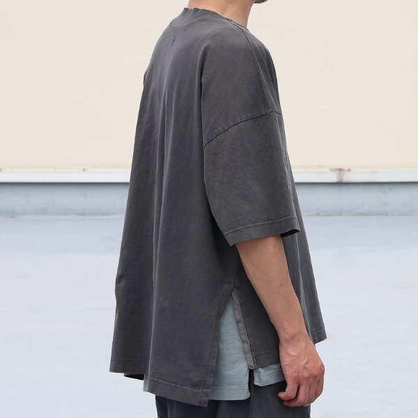 画像6: ピグメント 米綿（USAコットン）16/-天竺（8.45オンス）胸ポケ付き サイドスリット ボクシーAライン ビッグ Tシャツ / Audience