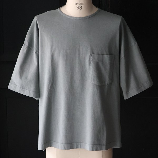 画像14: ピグメント 米綿（USAコットン）16/-天竺（8.45オンス）胸ポケ付き サイドスリット ボクシーAライン ビッグ Tシャツ / Audience