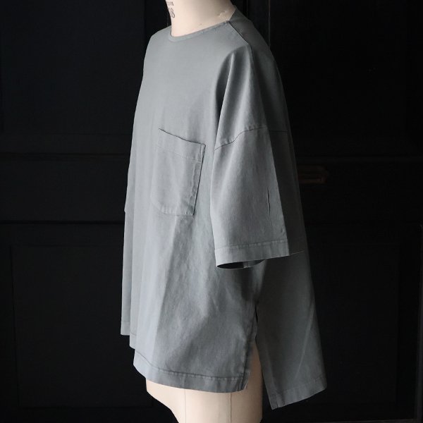 画像15: ピグメント 米綿（USAコットン）16/-天竺（8.45オンス）胸ポケ付き サイドスリット ボクシーAライン ビッグ Tシャツ / Audience