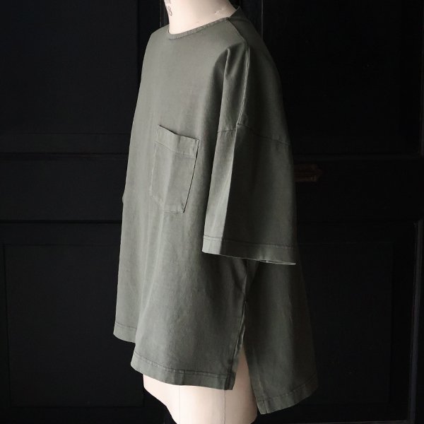 画像17: ピグメント 米綿（USAコットン）16/-天竺（8.45オンス）胸ポケ付き サイドスリット ボクシーAライン ビッグ Tシャツ / Audience