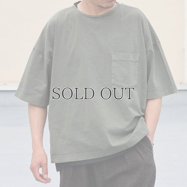 画像3: ピグメント 米綿(USAコットン)16/-天竺(8.45オンス)胸ポケ付き サイドスリット ボクシーAライン ビッグ Tシャツ / Audience