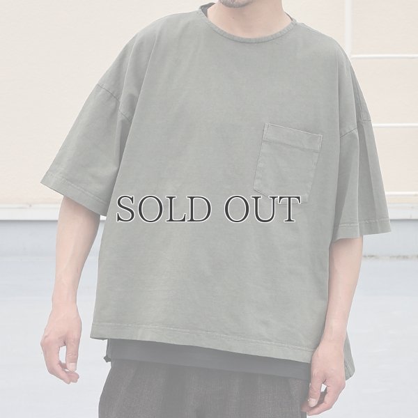 画像4: ピグメント 米綿(USAコットン)16/-天竺(8.45オンス)胸ポケ付き サイドスリット ボクシーAライン ビッグ Tシャツ / Audience