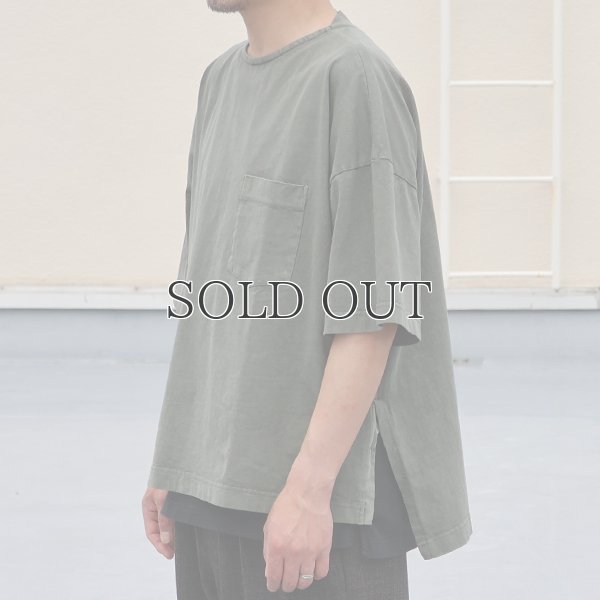 画像5: ピグメント 米綿(USAコットン)16/-天竺(8.45オンス)胸ポケ付き サイドスリット ボクシーAライン ビッグ Tシャツ / Audience