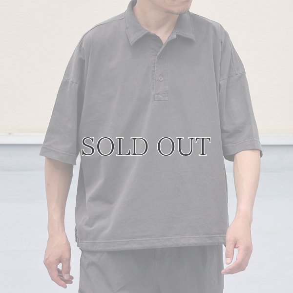 画像5: ピグメント 米綿 (USAコットン) 16/-天竺 ( 8.45オンス) ハーフスリーブ ドローコード バルーン ポロシャツ / Audience