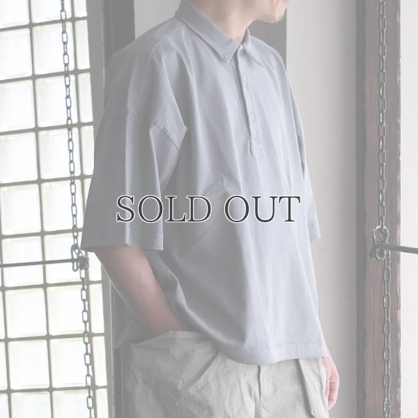 画像2: ピグメント 米綿 (USAコットン) 16/-天竺 ( 8.45オンス) ハーフスリーブ ドローコード バルーン ポロシャツ / Audience