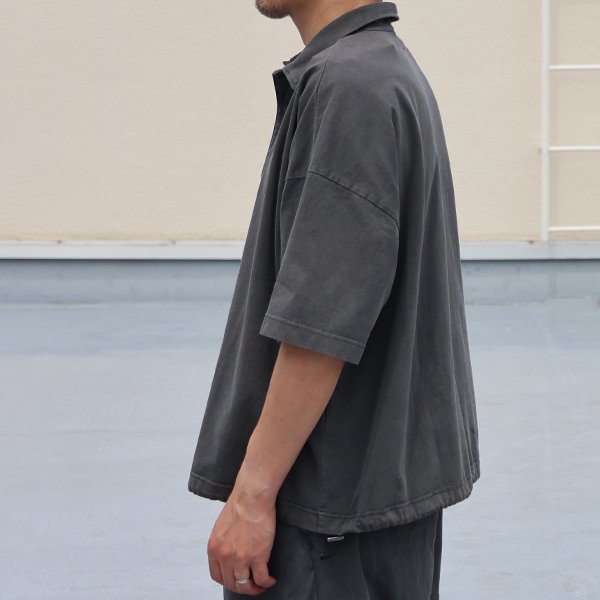 画像6: ピグメント 米綿 (USAコットン) 16/-天竺 ( 8.45オンス) ハーフスリーブ ドローコード バルーン ポロシャツ / Audience【一部ご予約・3月中旬〜4月上旬予定】