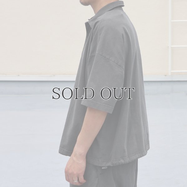 画像6: ピグメント 米綿 (USAコットン) 16/-天竺 ( 8.45オンス) ハーフスリーブ ドローコード バルーン ポロシャツ / Audience