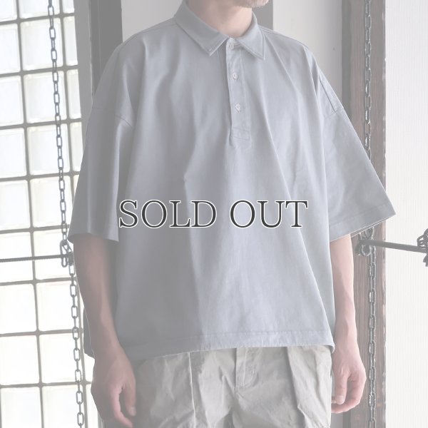 画像3: ピグメント 米綿 (USAコットン) 16/-天竺 ( 8.45オンス) ハーフスリーブ ドローコード バルーン ポロシャツ / Audience