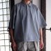 画像3: ピグメント 米綿 (USAコットン) 16/-天竺 ( 8.45オンス) ハーフスリーブ ドローコード バルーン ポロシャツ / Audience