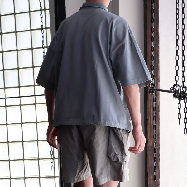 画像4: ピグメント 米綿 (USAコットン) 16/-天竺 ( 8.45オンス) ハーフスリーブ ドローコード バルーン ポロシャツ / Audience【一部ご予約・3月中旬〜4月上旬予定】