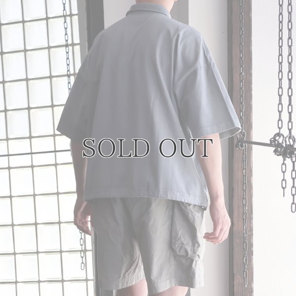 画像4: ピグメント 米綿 (USAコットン) 16/-天竺 ( 8.45オンス) ハーフスリーブ ドローコード バルーン ポロシャツ / Audience