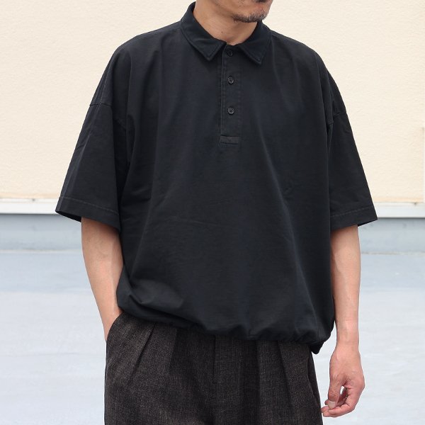 画像3: ピグメント 米綿 (USAコットン) 16/-天竺 ( 8.45オンス) ハーフスリーブ ドローコード バルーン ポロシャツ / Audience【ご予約商品・3月中旬〜4月上旬予定】