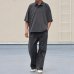 画像8: ピグメント 米綿 (USAコットン) 16/-天竺 ( 8.45オンス) ハーフスリーブ ドローコード バルーン ポロシャツ / Audience