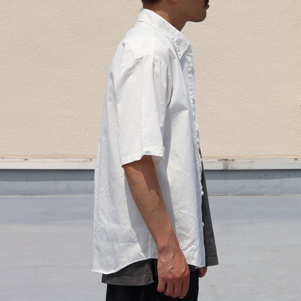 画像6: 日本製 ワンウォッシュ ボタンダウン 半袖 テーパードシャツ【MADE IN JAPAN】『日本製』/ Upscape Audience