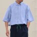 画像6: 播州織オックスフォード ボタンダウン ボクシーAライン ハーフスリーブシャツ【MADE IN JAPAN】『日本製』/ Upscape Audience (6)