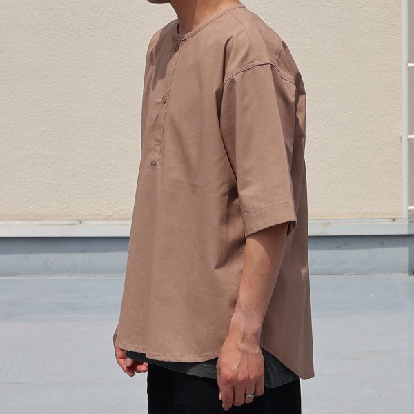 画像8: 綿麻ビンテージキャンバス スリーピング ヘンリー ハーフスリーブシャツ / Audience
