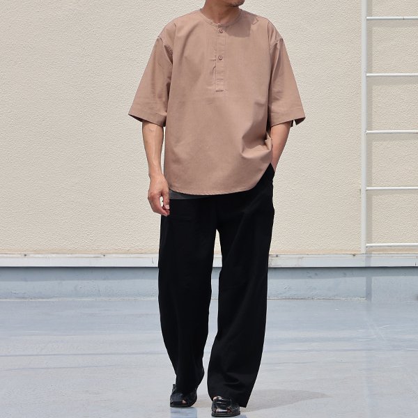 画像8: 綿麻ビンテージキャンバス スリーピング ヘンリー ハーフスリーブシャツ / Audience