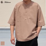 綿麻ビンテージキャンバス スリーピング ヘンリー ハーフスリーブシャツ / Audience