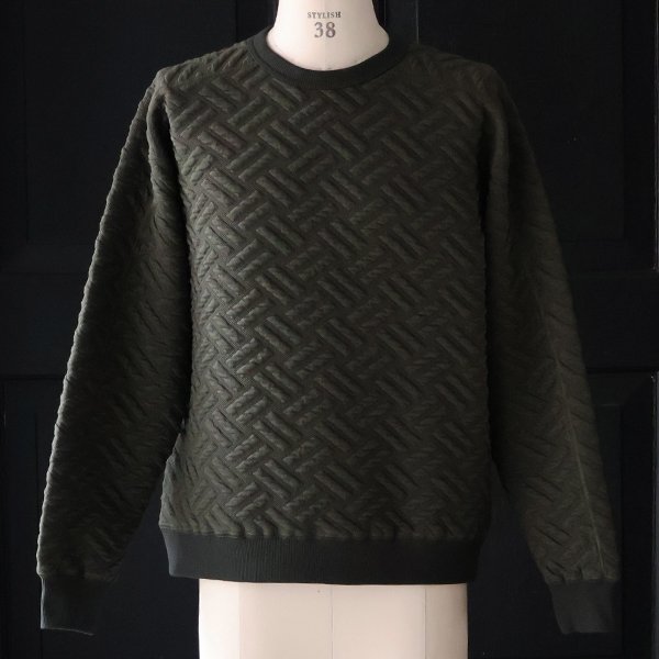 画像18: 「尾州」コットンキルト ミリタリースリーブ クルーネック【MADE IN JAPAN】『日本製』 / Upscape Audience